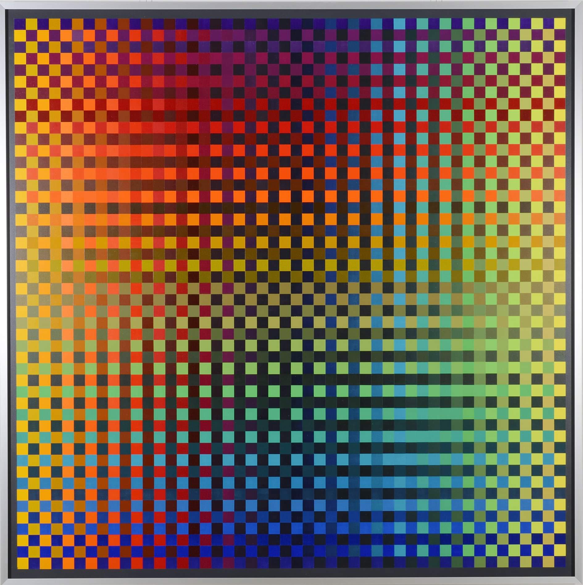 compostion of abstract colorful stripes by Carl Krasberg