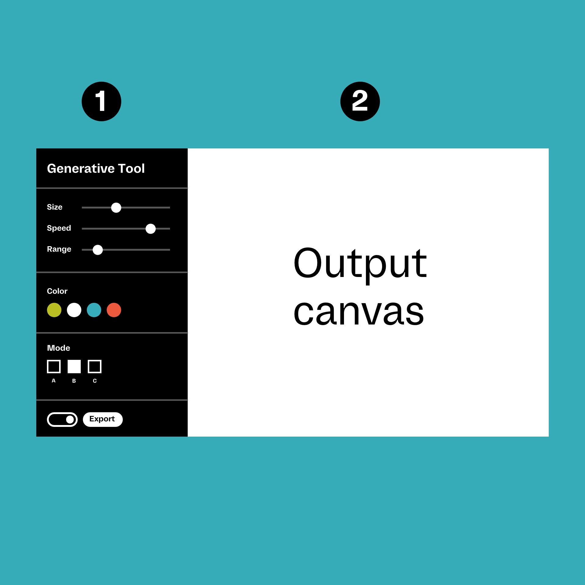 Wirefarme view of a generative tool.