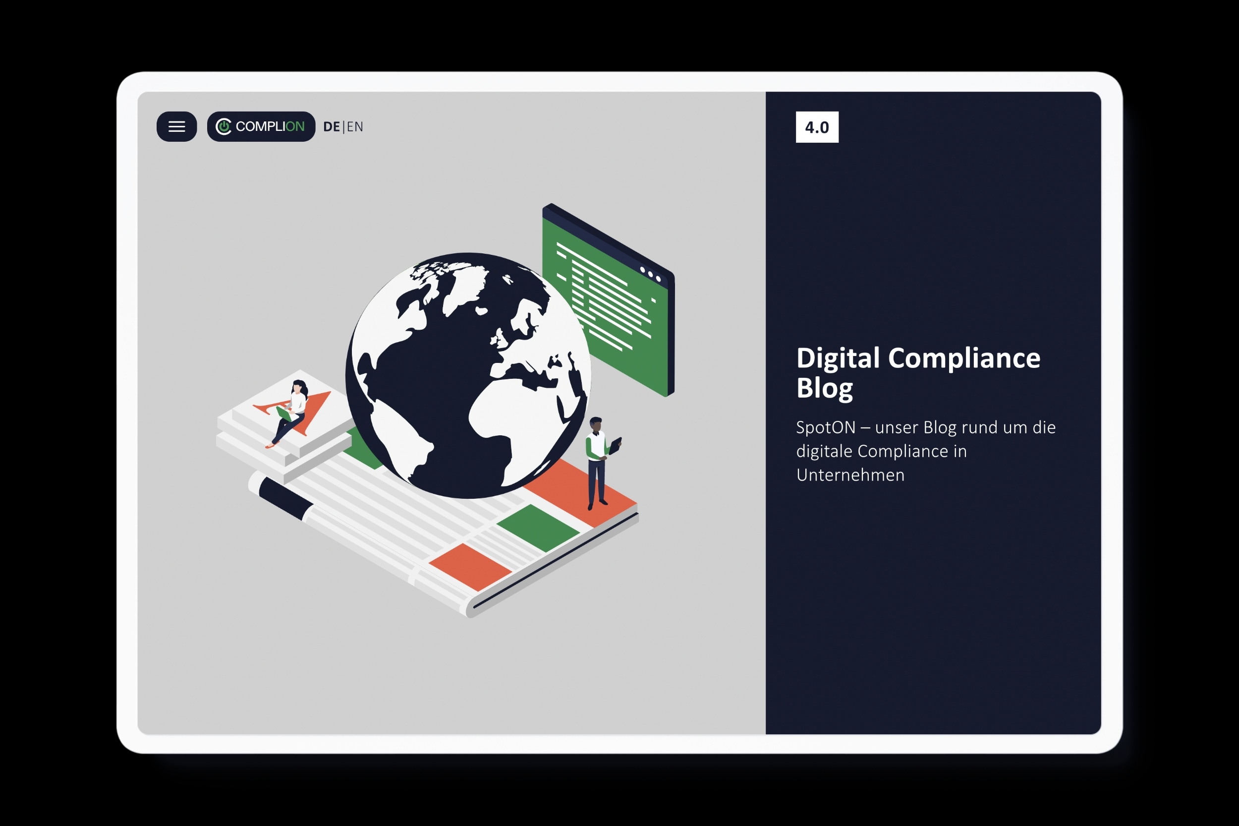 Website redesign for Complion with a clean grid layout and colorful isometric illustrations