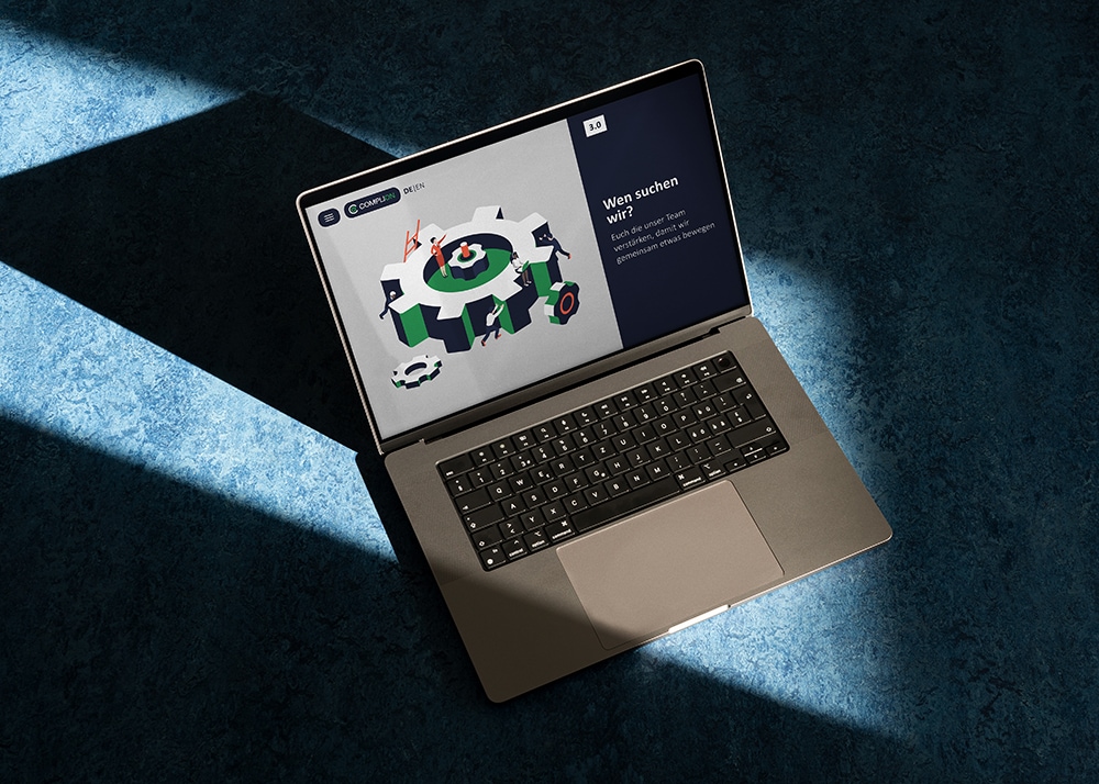 Website redesign for Complion with a clean grid layout and colorful isometric illustrations