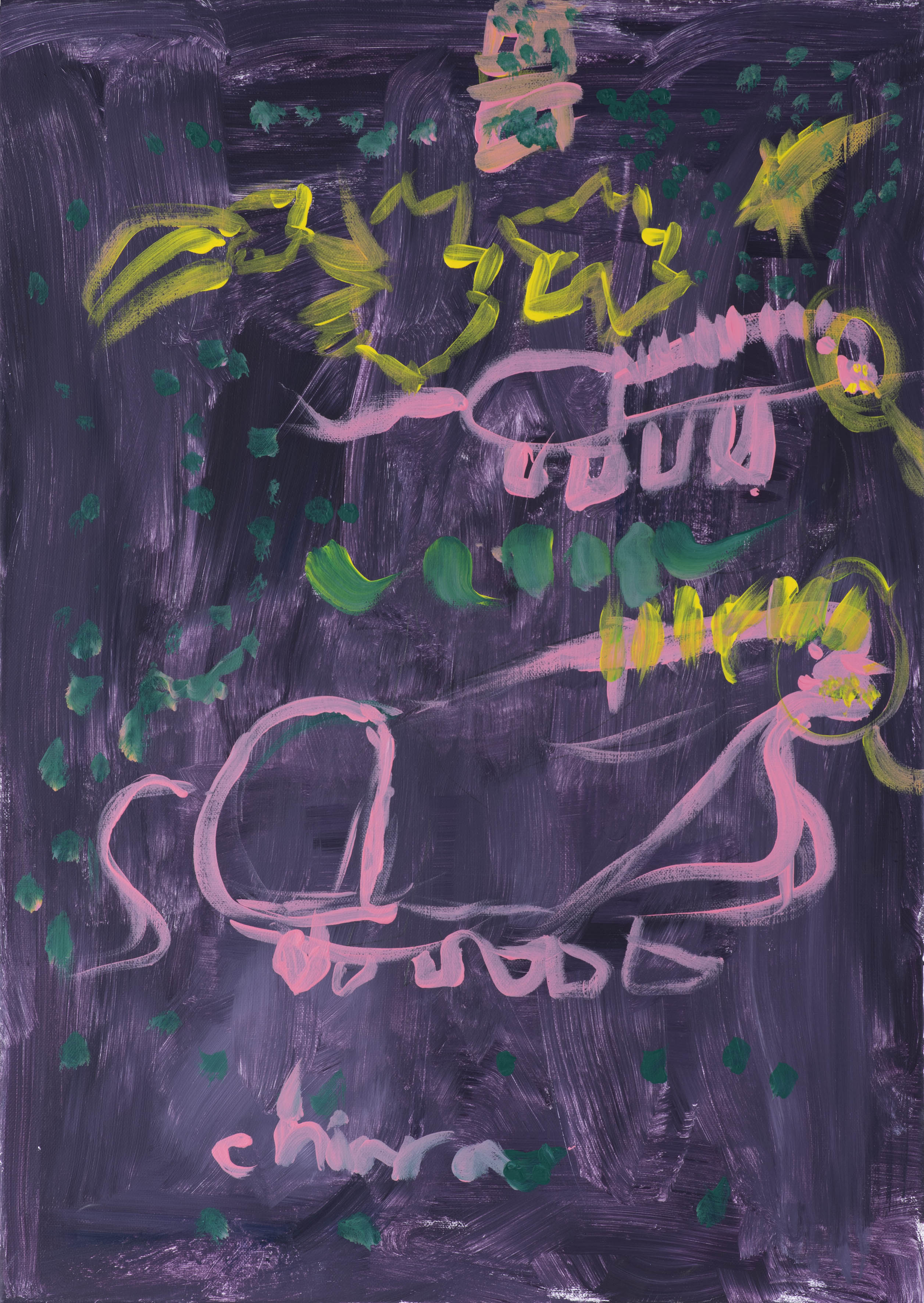 Purple animals painted by Chiara Alium