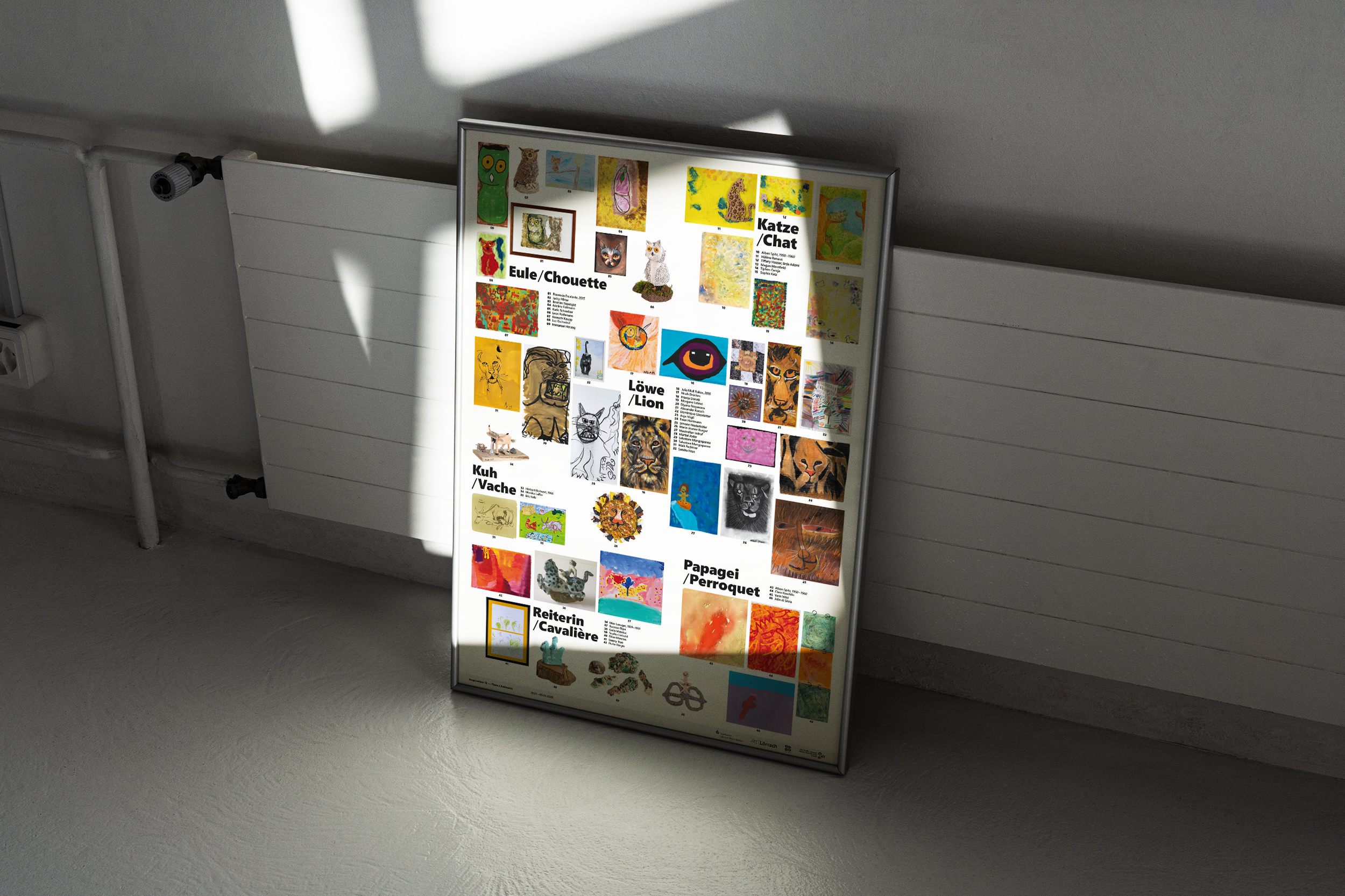 Exhibition detail of Tiere / Animaux in Dreiländermuseum Lörrach