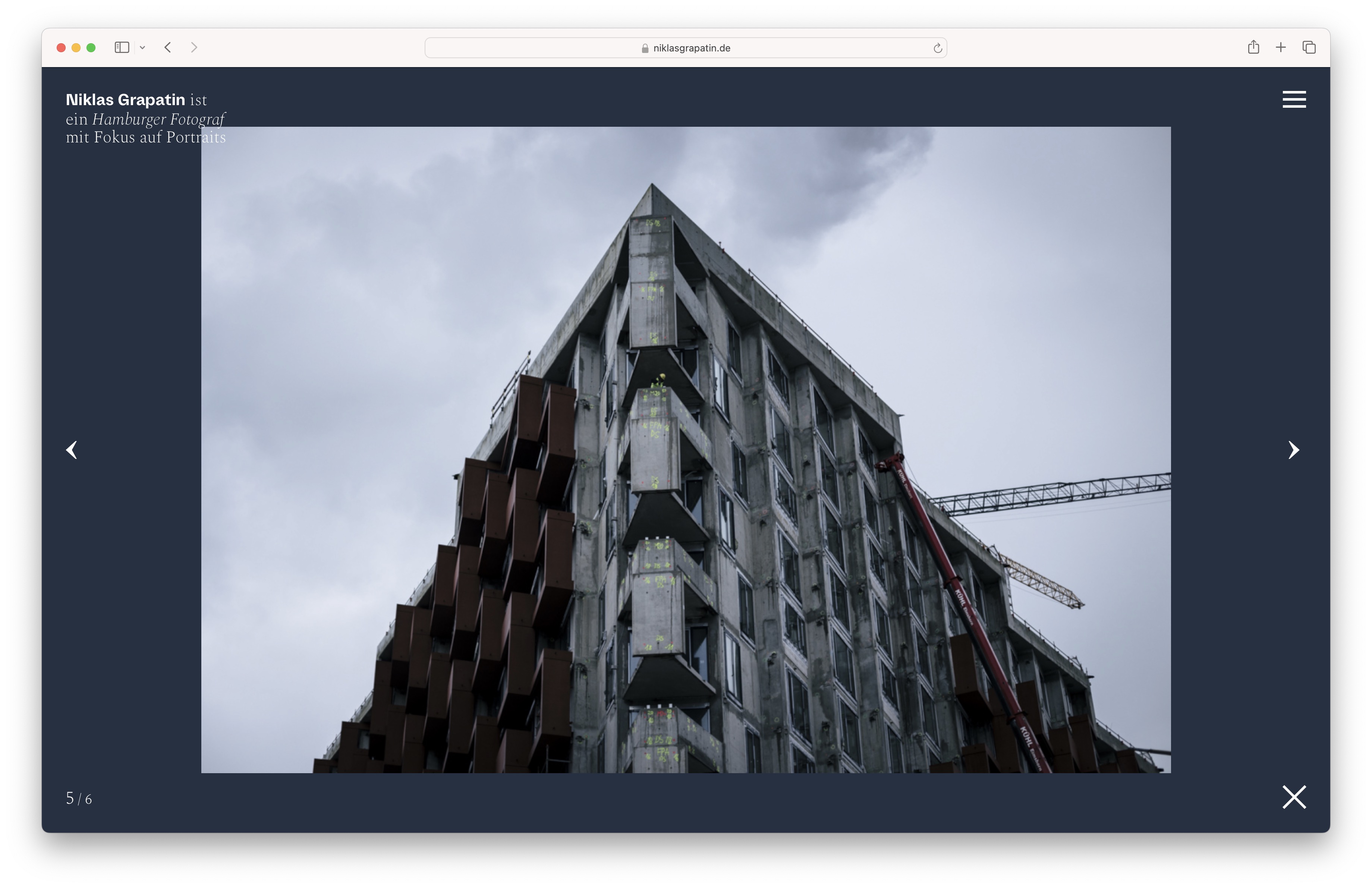 Weblayout of fullscreen image