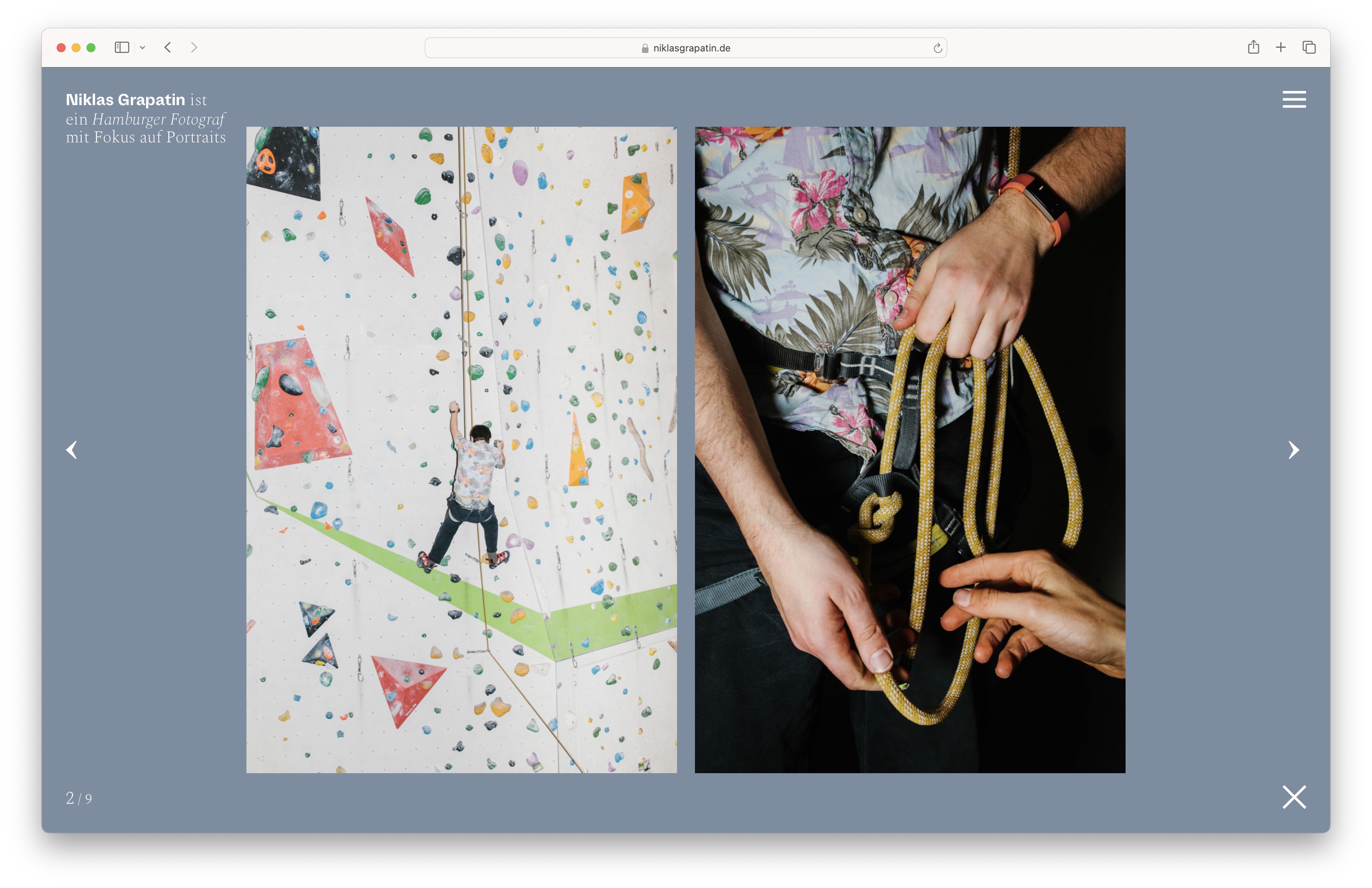 Weblayout of split layout for two images