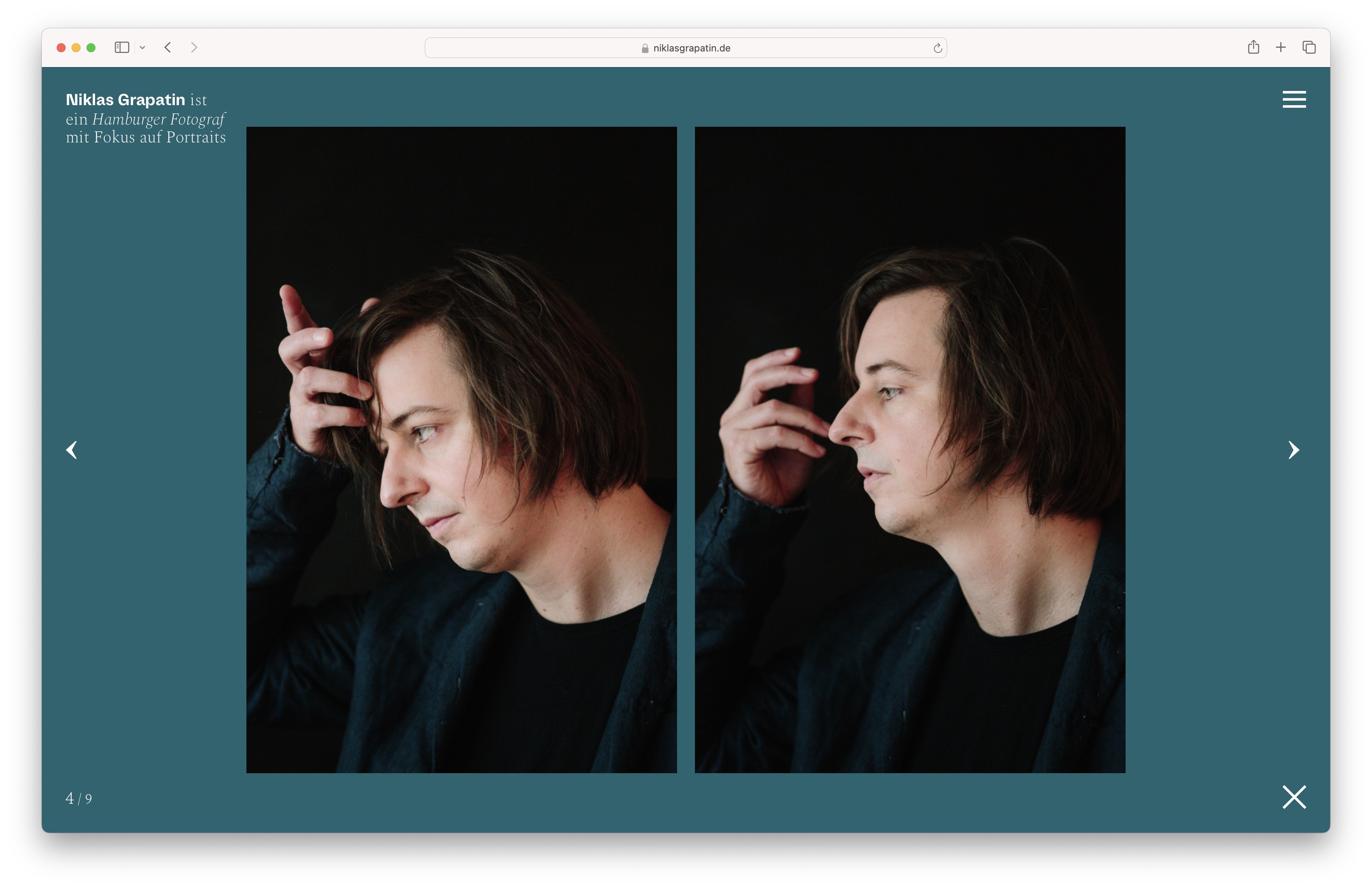 Weblayout of split layout for two images