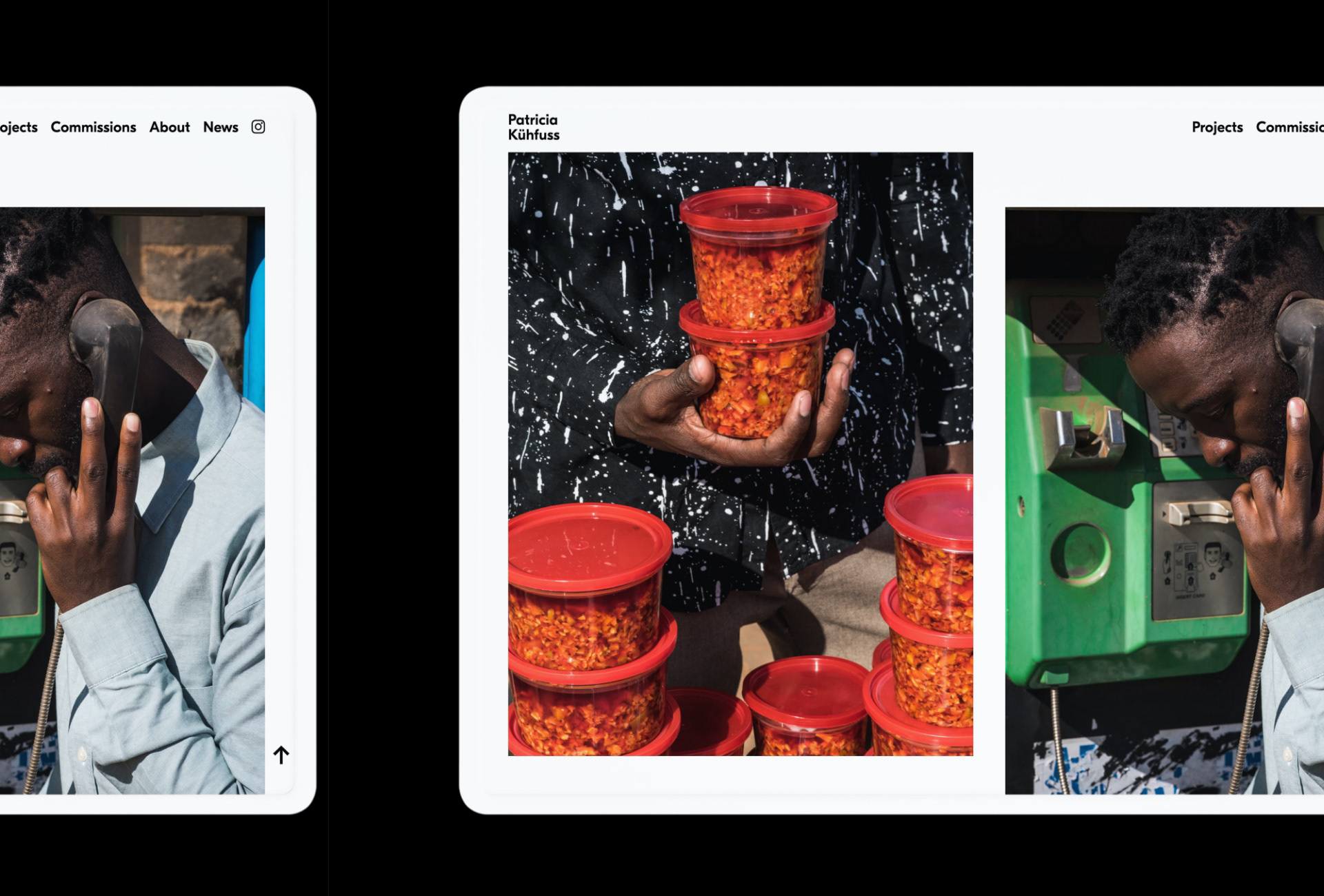 Patricia Kühfuss website layout