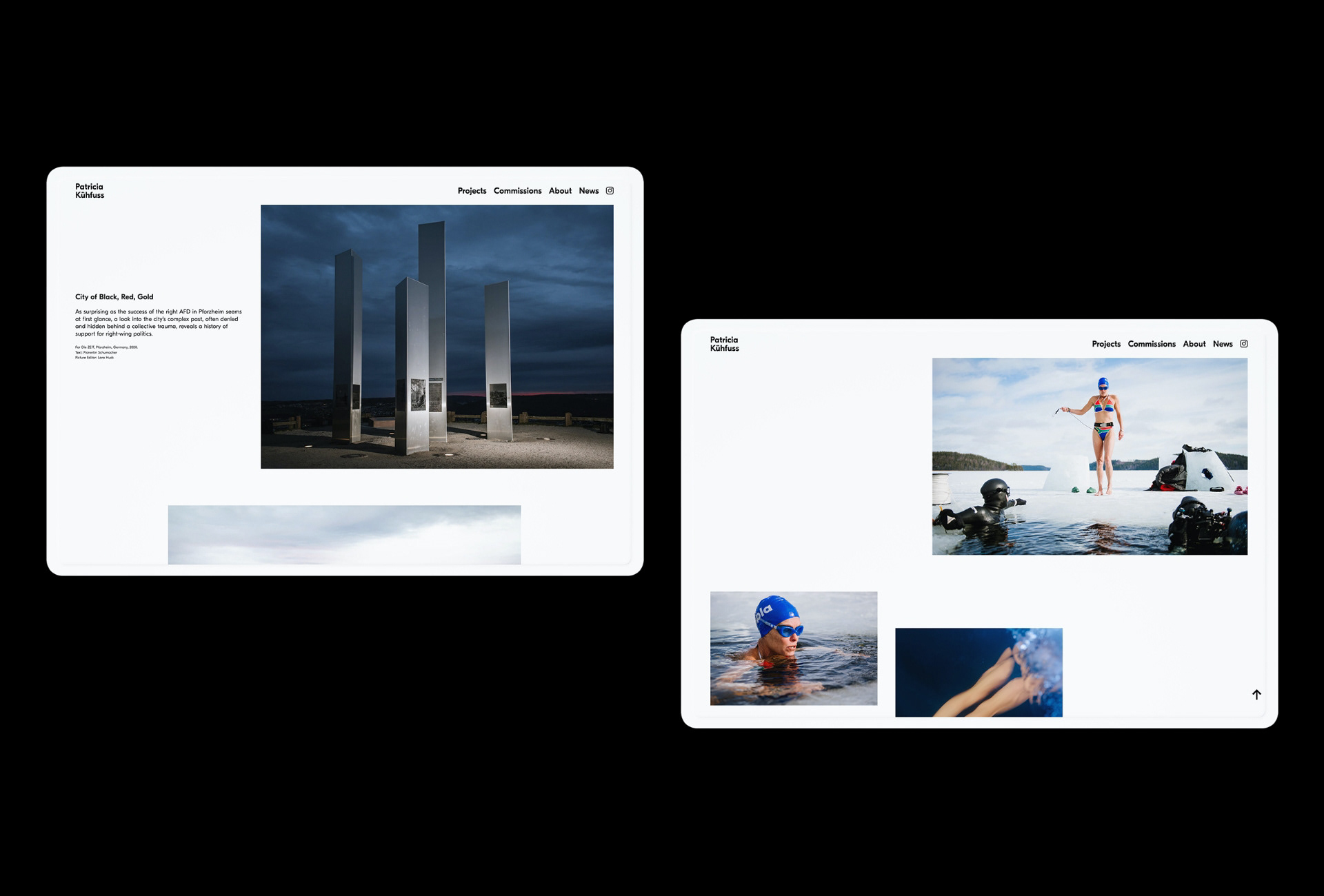 Patricia Kühfuss website layout
