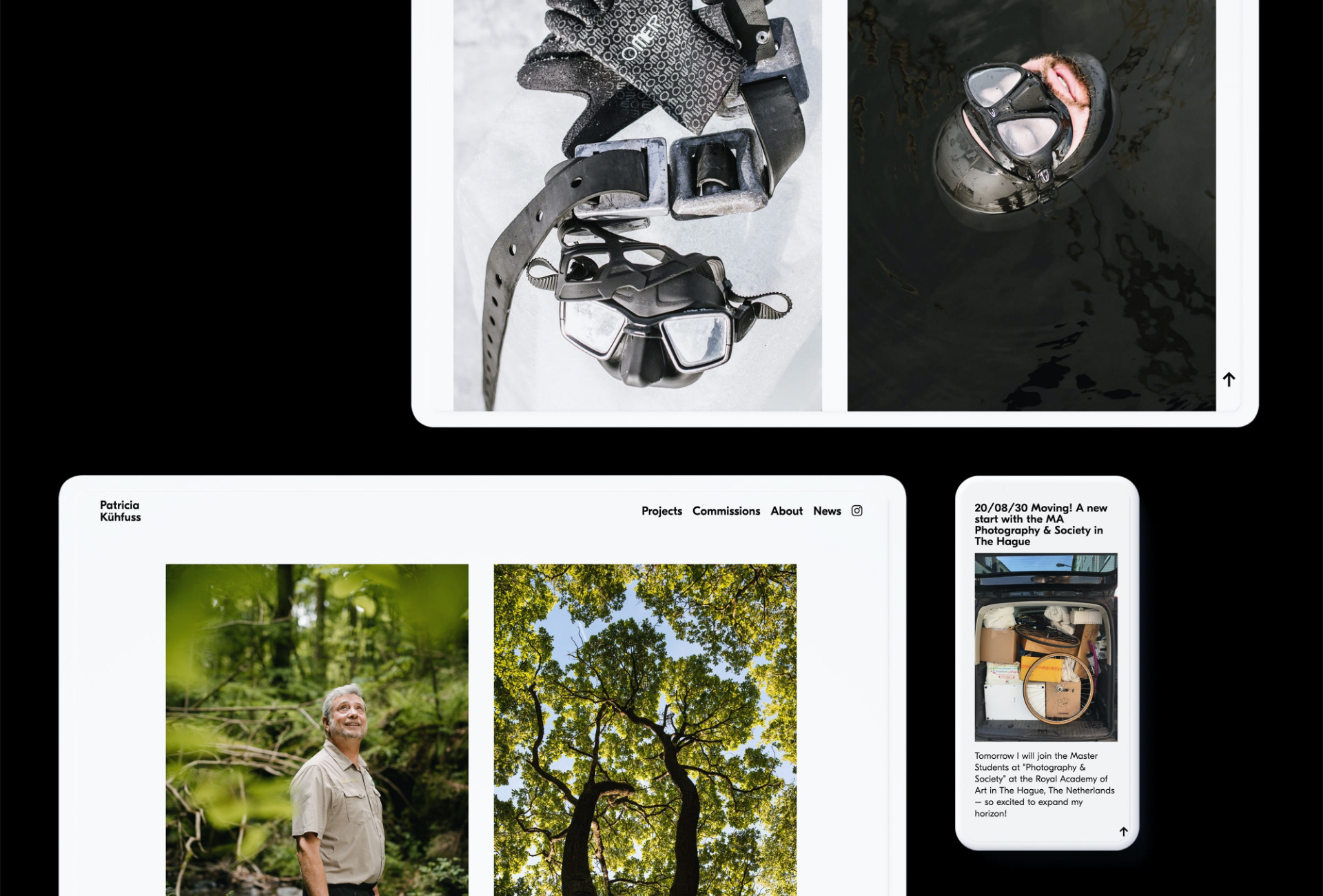 Patricia Kühfuss website layout