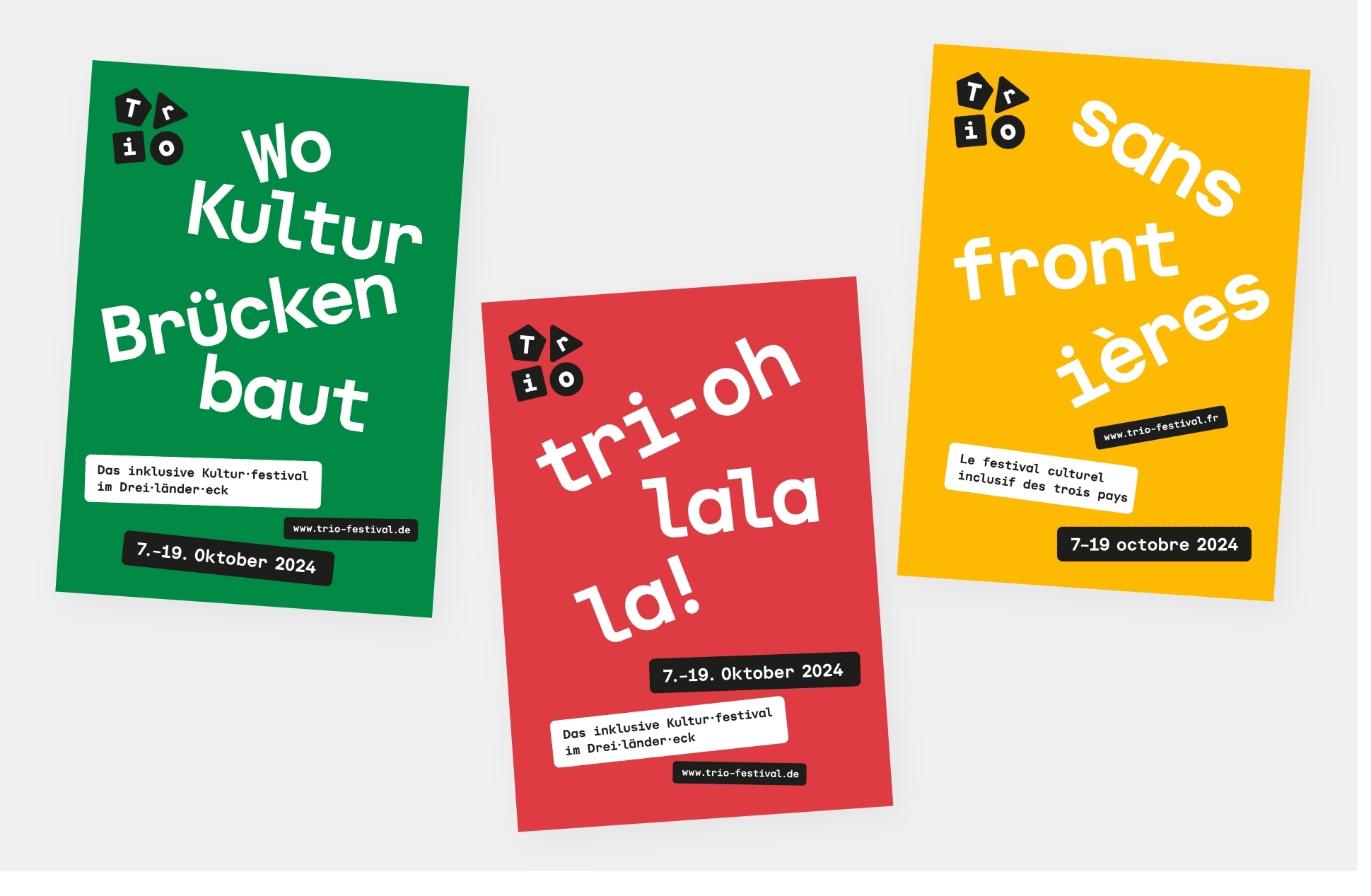 Bunte TRIO-Festival Plakate